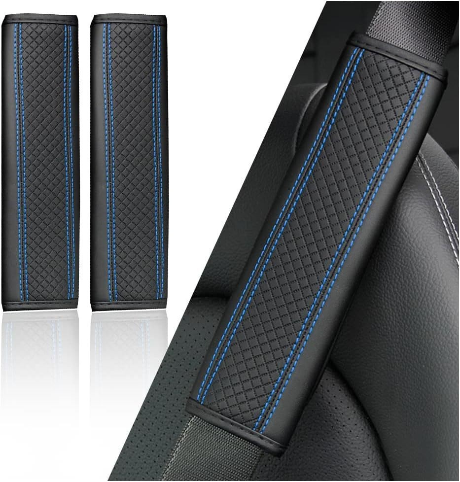 Popular Amazon seatbelt shoulder pad, carbon fiber shoulder protector, breathable leather, soft and safe, wholesale