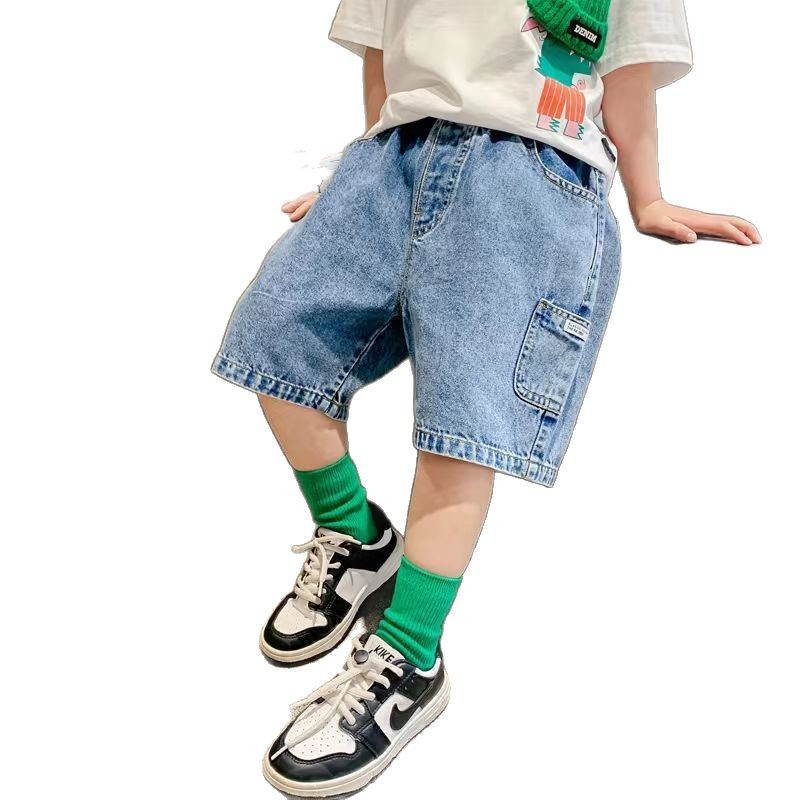 Nuevos pantalones para niños de verano, pantalones de vaqueros de cintura media, pantalones cortos para niños coreanos, pantalones cortos para niños de verano image 5