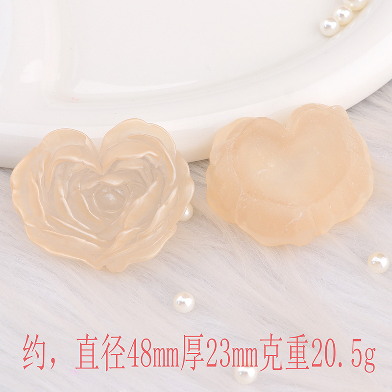 新しいベルベットの愛のバラの花の樹脂部品はdiy携帯ケースのクリームのヘアピンの収納ケースの装飾を作ります。