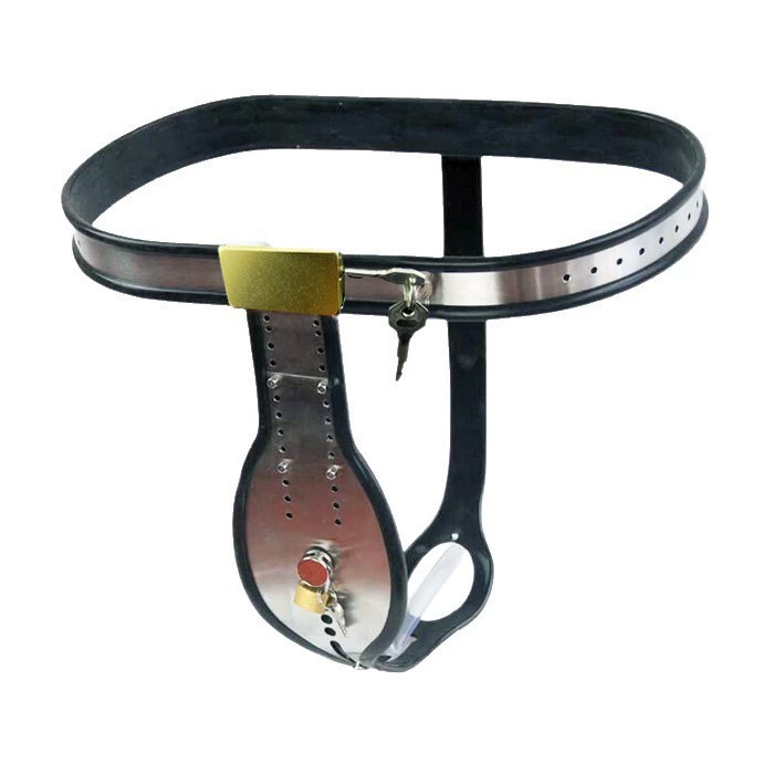 Мужская пояс вериги для chastity, T-образный пояс chastity, штainless steel pants, взрослый SM эротическое обучение, воздержание и замок целомудрия для мальчиков и девочек