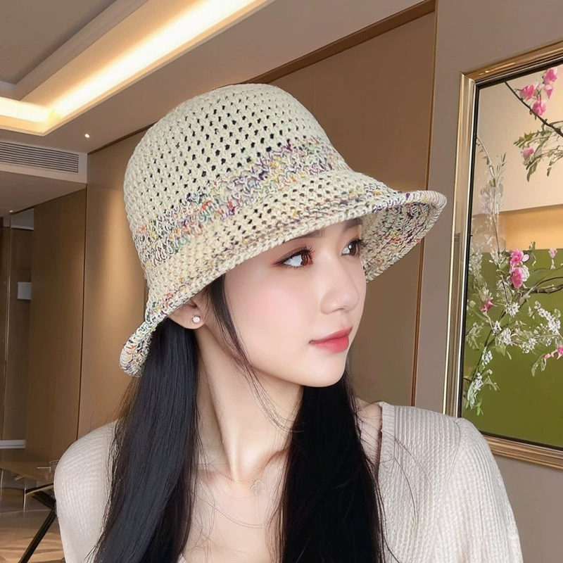 Summer knitted universal woven breathable bucket