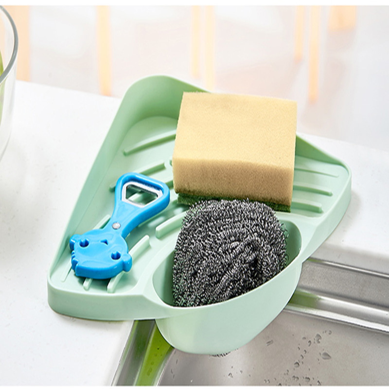 Triangular Kitchen Rack Thickened Plastic Sink Drain Rack Storage Rack Drain Basket Storage Rack