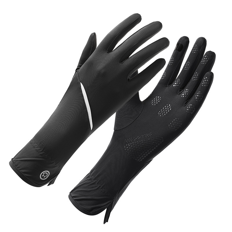 Guantes de protección solar de verano para mujeres anti-UV anti-deslizante delgado hielo al aire libre guantes de protección solar de hilo original