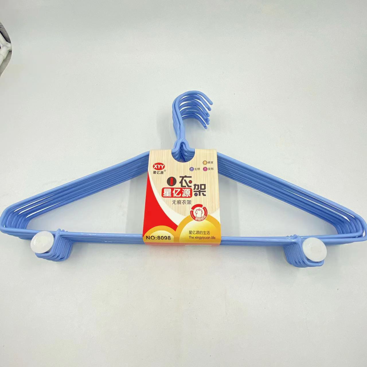 Percha hogar plástico recubierto de alambre de acero con gancho alargado espesado percha antideslizante durable húmedo y seco puesto de suspensión