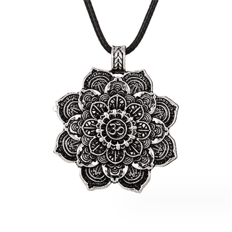 Factory Direct new jewelry langhong spirit Lotus necklace yoga jewelry Mandala pendant religious jewelry Factory Direct new jewelry langhong spirit Lotus necklace yoga jewelry Mandala pendant religious jewelry