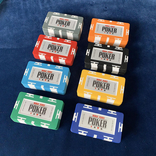 Texas Hold'em Poker Chips No Denomination 8 Colors Optional Square Square Brick WSOP Chip Card