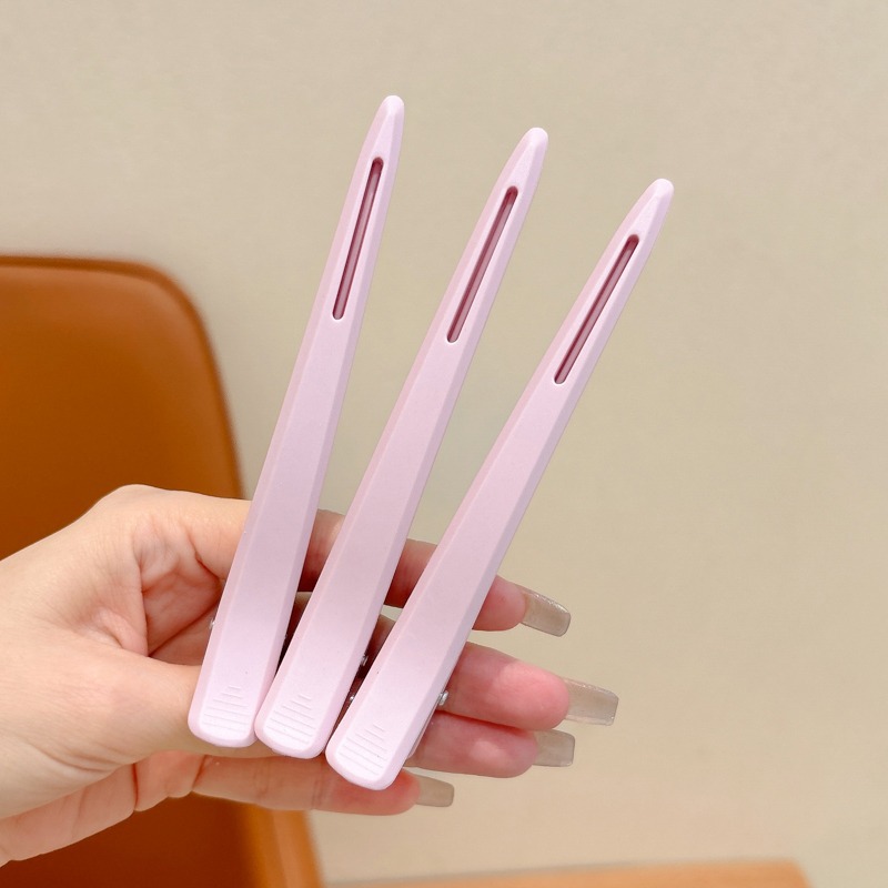 Caramelo color infantil lavado de la cara franja clips de posicionamiento especial para niñas pinzas de cabello sin marcas clips lateral tocado