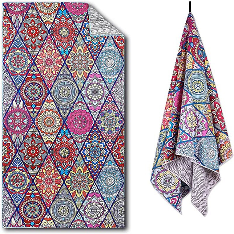 Amazon Microfiber Printed Beach Towel Quick-Drying Beach Towel Beach Swimming Bath Towel Bohemian Style