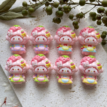 卡通草莓女孩跨境外贸树脂配件 diy手机壳洞洞鞋鞋扣发饰装饰材料