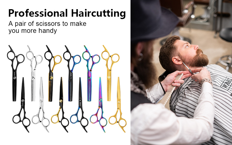 HIENA Cross-border Export Professional Set For Cutting Bangs, Thinning Scissors, And Hairdressing Scissors_voghion.com