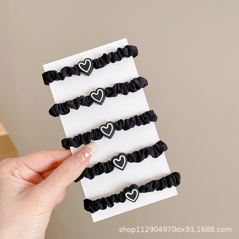 2025 nuevo estilo simple cabello de moda de alta elasticidad correa de correa de cabello multifuncional cubierta de cuero durable cabello bola adornamiento para el cabello