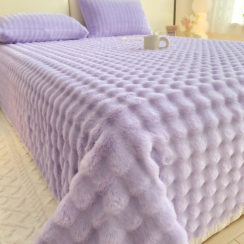 Añadir seda de conejo espesa sábanas de peluche de invierno de lana de coral dormitorio una sola manta de peluche nueva
