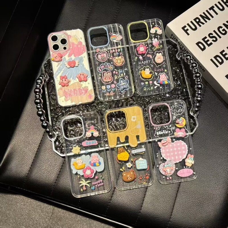 Suitable for Apple 16Promax Mobile Phone Case 17Air New Model 14 Cartoon 13 Love Cute 15Plus Protective Cover
