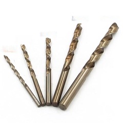 M35 コバルト入りベイクドイエロー全研削ハイス鋼ツイストドリルビットセット 4-10 鋼板ステンレス鋼ハードウェア高速穴開け