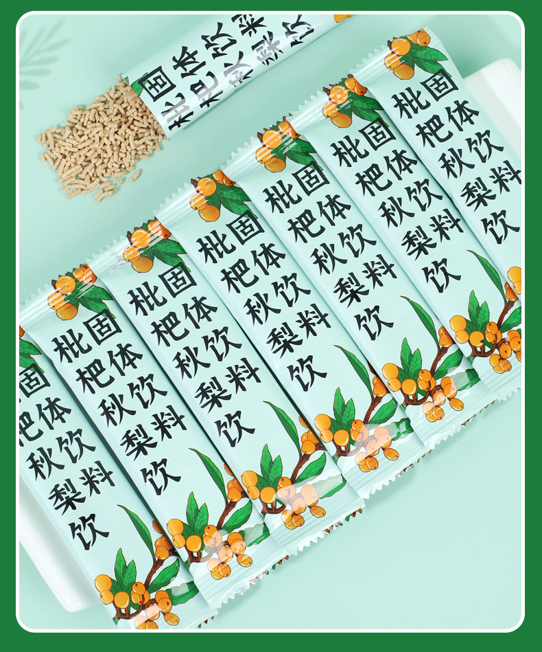 Peach Pear Drink Instant Powder Loquat Lotus Root Peach Tea Beverage in Bar Form, Hot Selling Beverage in Autumn and Winter