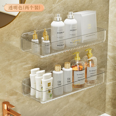 Wall-mounted bathroom shelf without drilling for storing cosmetics and personal care items in the toilet area