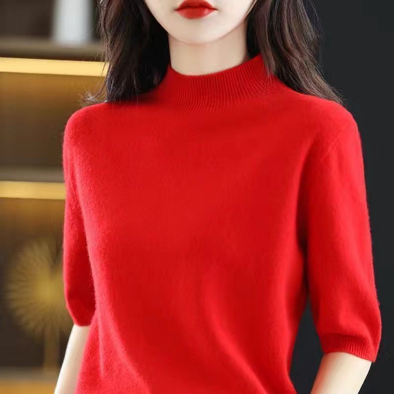 秋冬の新型の中襟のセーターの女性のプルオーバーのニットの中は長袖を掛けます。|undefined