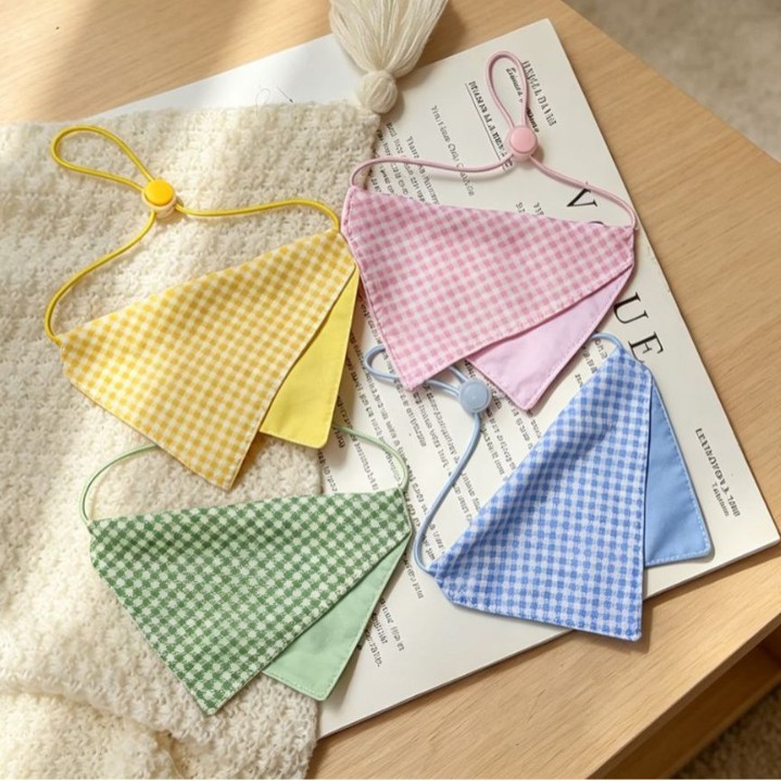 DIY Plain Cotton Pet Saliva Towel, Absorbent and Soft, Cat Bib, Dog Scarf Style Pet Triangle Bandana