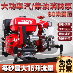 Hand-Held Mobile Fire Pump, High-Pressure Self-Priming Fire-Fighting Diesel Engine Water Pump, High-Lift Honda Gasoline Engine, Flood Prevention and Drainage