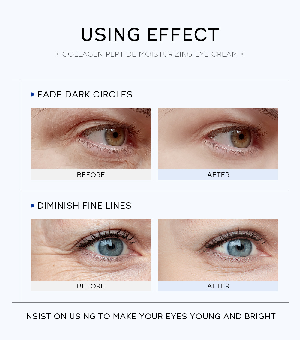 Cross-border QUIYUM Collagen Peptide Moisturizing Eye Cream 15g Hydrating, Moisturizing and brightening skin tone manufacturer's wholesale in stock undefined