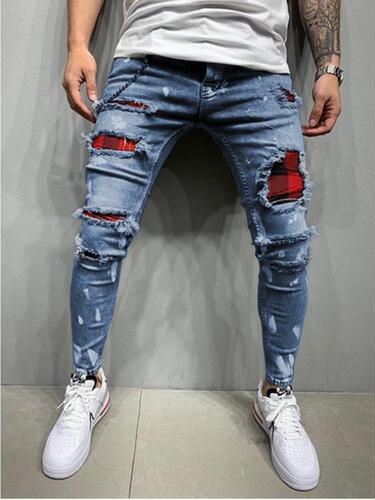 The new style is specially designed for European and American men's jeans, high-quality lacquer, hole and cloth, fashionable