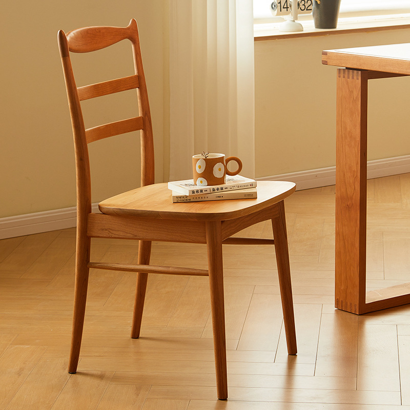 Western Branch Solid Wood Dining Chair Nordic Home Use Backrest Windsor Chair Cherry Wood Desk Chair Modern Simple Dining Table Seat