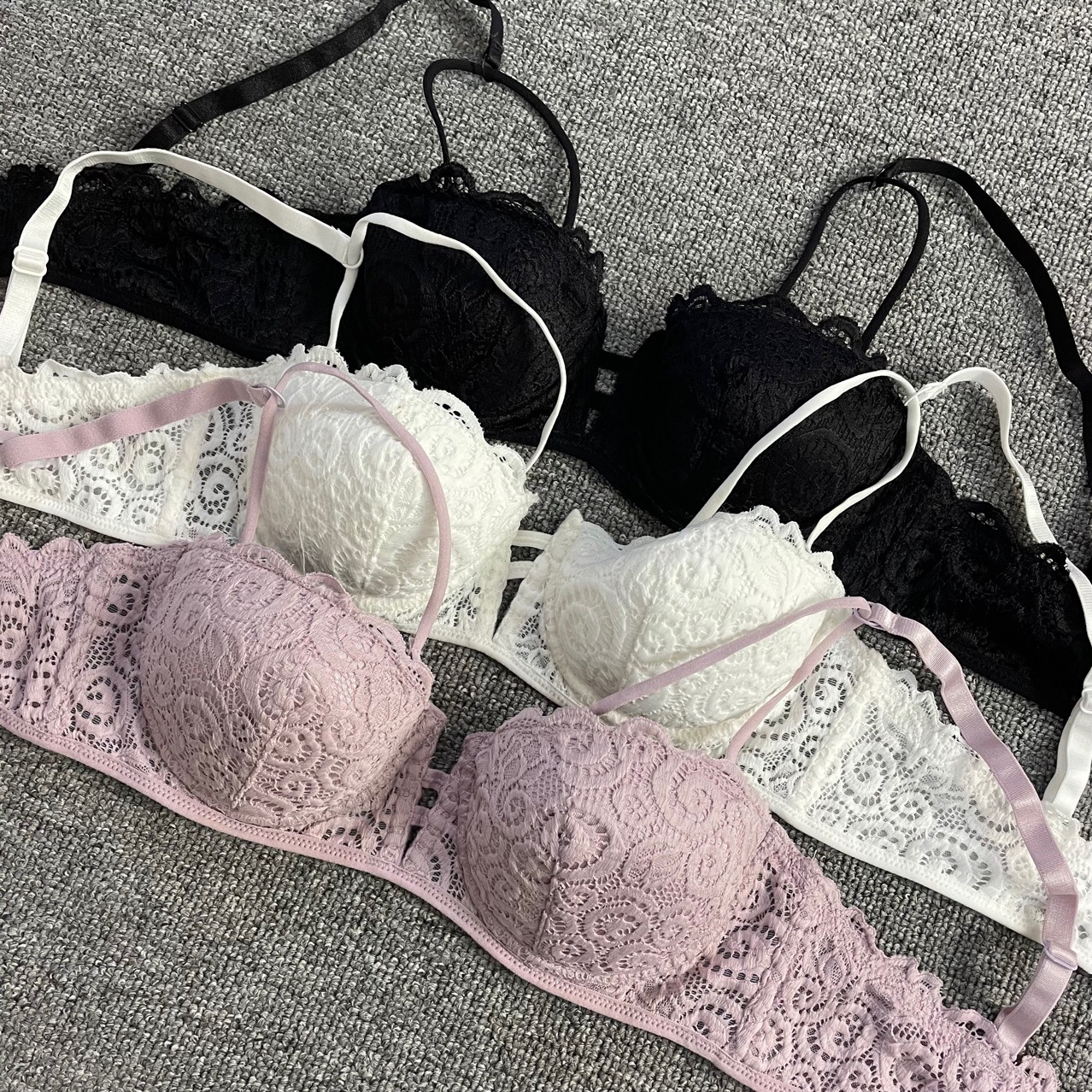 Toda la exportación de comercio exterior tiene anillos de acero para reunir sujetador de ropa interior delgada sexy 2024 al por mayor Japón y Corea del Sur tipo ajustable