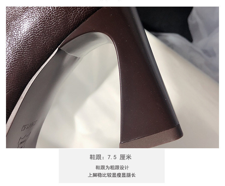 Bốt ngắn nữ da bò thật gót thô 6–8 cm co giãn ôm chân mũi vuông — Màu nâu (lót nhung) có sẵn, Màu nâu (lót đơn) hàng có sẵn, Màu đen (lót nhung) có sẵn, Đen (lót đơn) có sẵn chi tiết 9