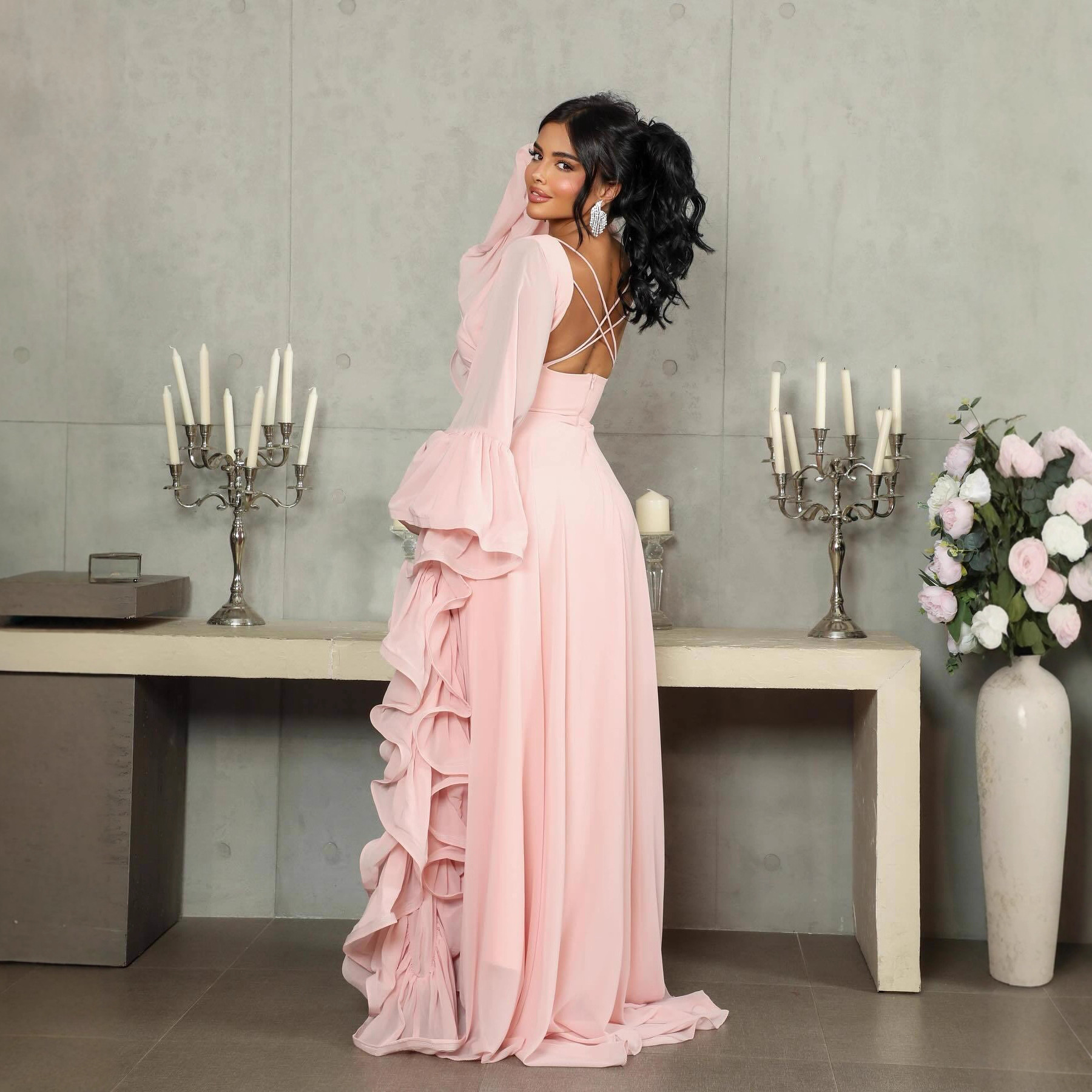 Women's Clothing Summer Large Swing Tulle Dress Mesh Evening Gown For Women Middle Eastern Style For Formal & Casual For Women_ecoleips.com
