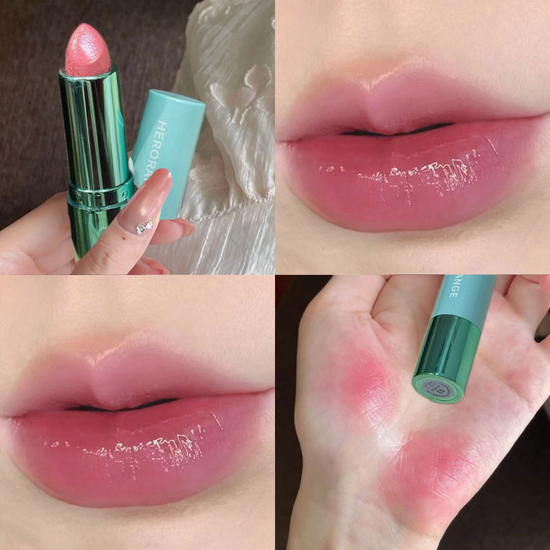 HERORANGE vigor pulsante espejo lápiz labial humectante agua brillante espejo labial blanco lápiz labial