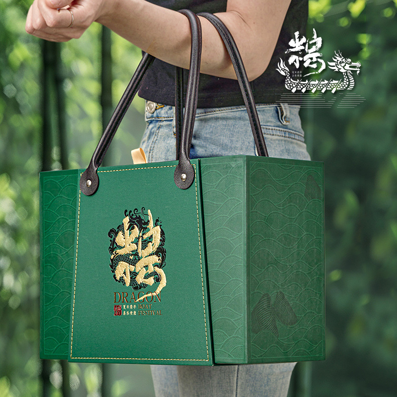 工厂新款手提端午粽子礼盒包装酒店送礼纸板粽子礼品盒空盒现货