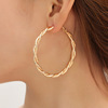 Fashionable earrings with pigtail, European style, fitted, wholesale