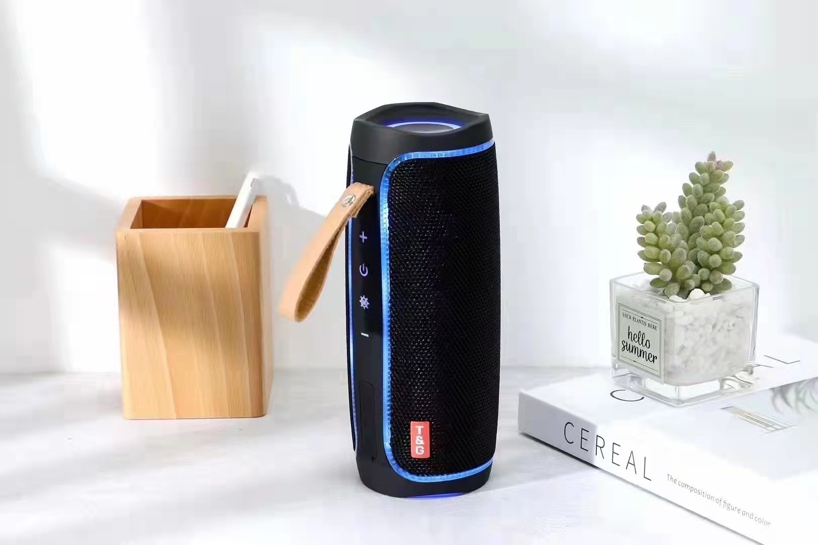 TG287 altavoz bluetooth colorido LED luces regalo creativo al aire libre impermeable portátil tarjeta T USB subwoofer