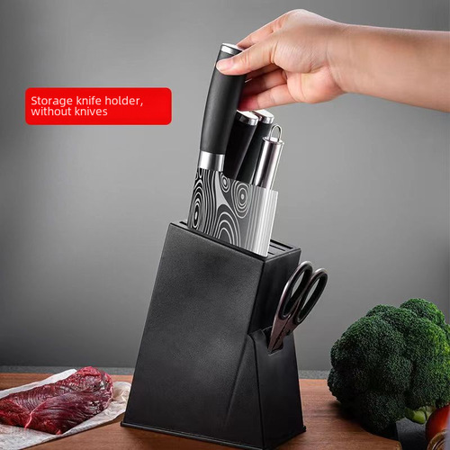 Factory-made stainless steel knife holder storage tube with cutting board, creative freestanding knife rack for kitchen use