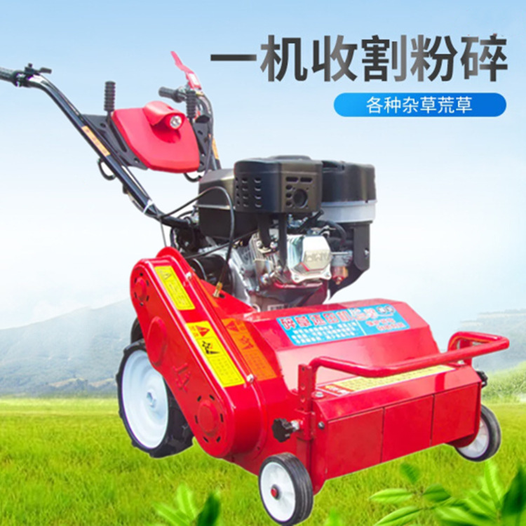 山区小块地高草碎草机 170汽油手扶式果园碎草机 杂草治理还田机