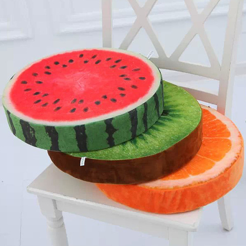 Creative watermelon cushion, orange pillow, dragon fruit cushion, plush toy, cute fruit nap pillow, sofa pillow