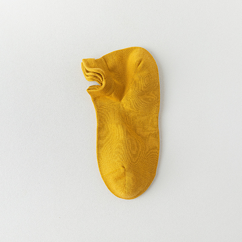 Calcetines de barco de algodón de color sólido, calcetines cortos de orejas para hombres, calcetines de embalaje independientes de algodón anti-balling 100 en uno sin costuras óseas