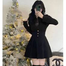 大码胖气质上衣短款裙子两件套秋冬显瘦学院风衬衫半身裙套装潮