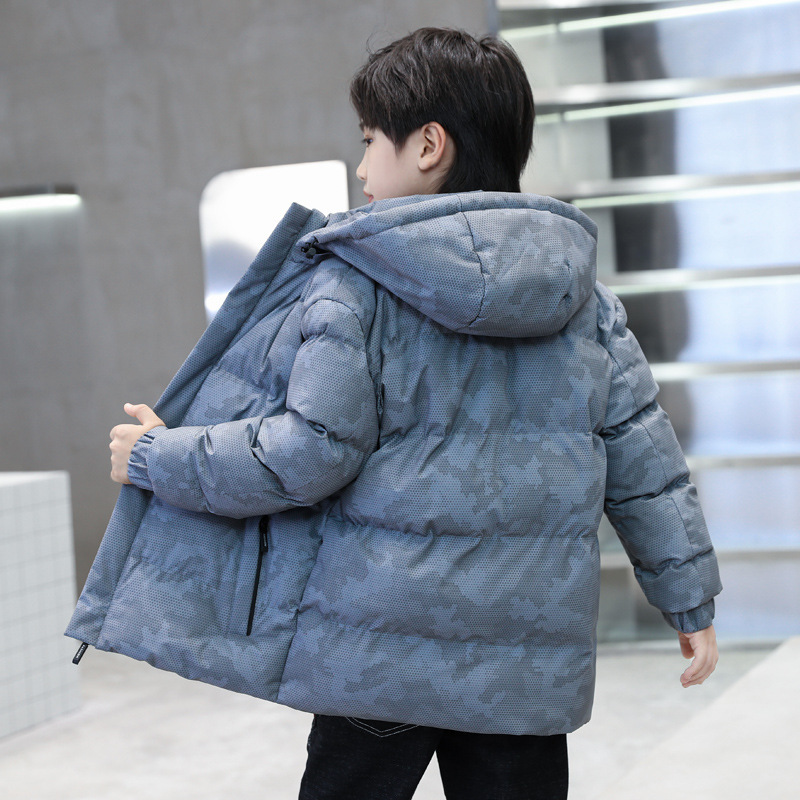 Brand medium and large boys' down cotton-padded clothes children's thickened cotton-padded clothes warm winter cotton-padded jacket fat boys' coat winter fashion Brand medium and large boys' down cotton-padded clothes children's thickened cotton-padded clothes warm winter cotton-padded jacket fat boys' coat winter fashion