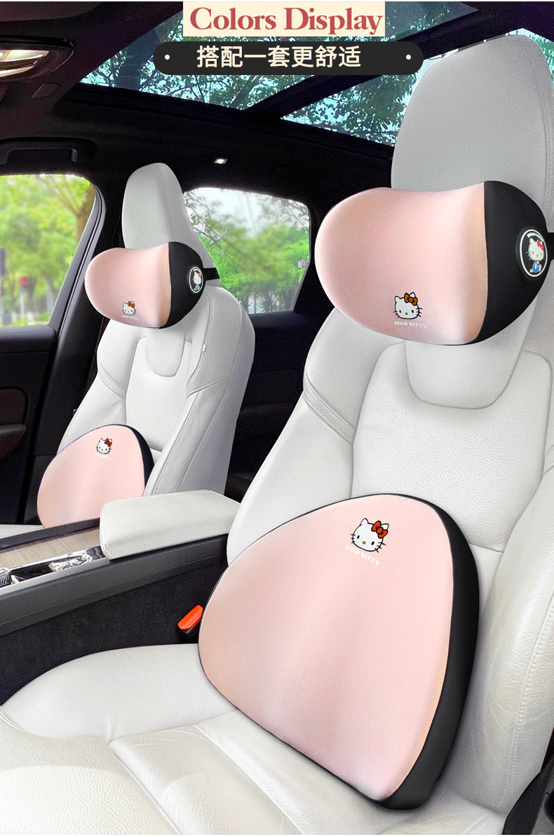 Kitty car headrest neck pillow car headrest Car Seat Headrest new cute girl car pillow