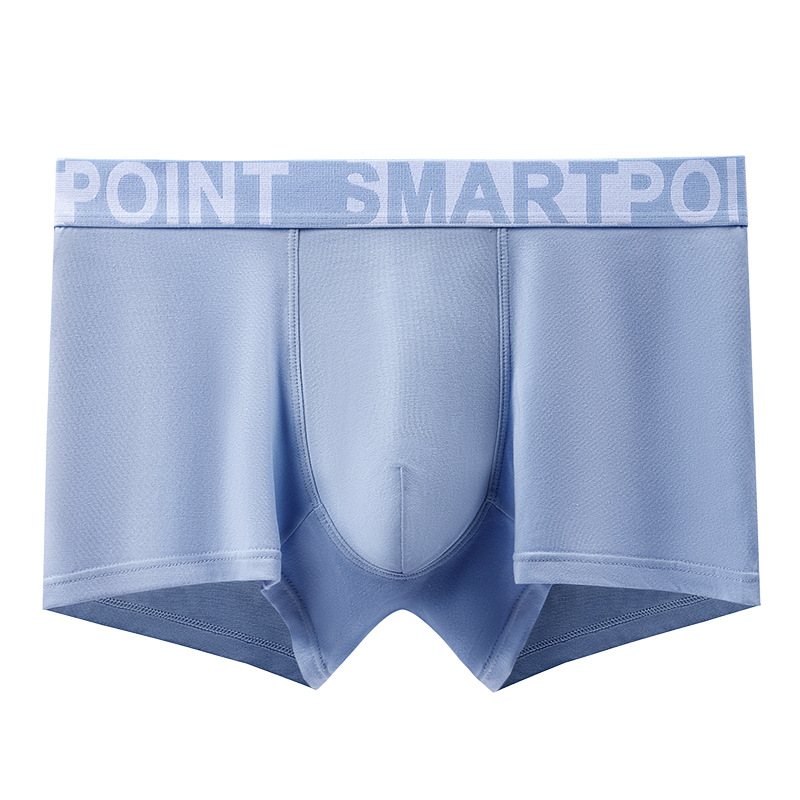 Calzoncillos bóxer de cintura media para hombre, shorts de cuatro esquinas, ropa interior juvenil para todas las estaciones, elegante, cómoda, deportiva, ropa interior masculina de puro algodón.