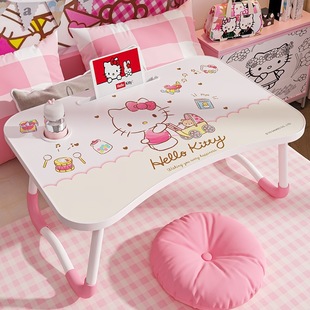 Small Table on the Bed, Dormitory Computer Table, Desk, Lazy Study Table, Home Foldable Table, Cartoon Children's Writing Table