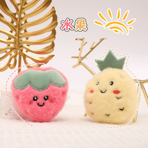 Korean version fruit plush brooch cartoon animal jewelry accessories diy cute bag pendant Japanese jewelry accessories