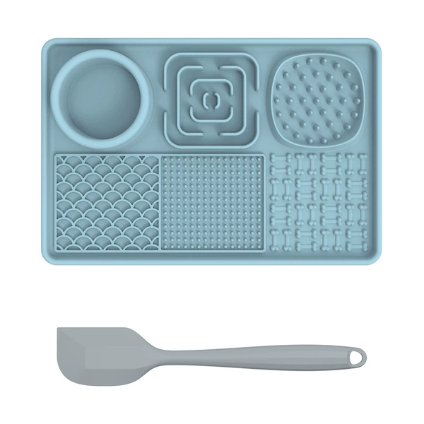 Blue rectangular scraper