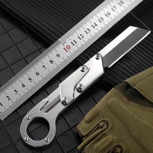 Household Stainless Steel Fruit Knife Portable Convenient Folding Knife Emergency Survival Knife Camping Barbecue Sharp Meat Cutter