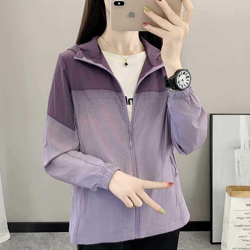 UPF50+ Sun Protection Jacket for Women 2025 Summer New Model UV Protection Waterproof Hooded Sun Protection Clothing Quick-Dry Ice Silk Coat