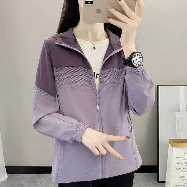 UPF50+ Sun Protection Jacket for Women 2025 Summer New Model UV Protection Waterproof Hooded Sun Protection Clothing Quick-Dry Ice Silk Coat
