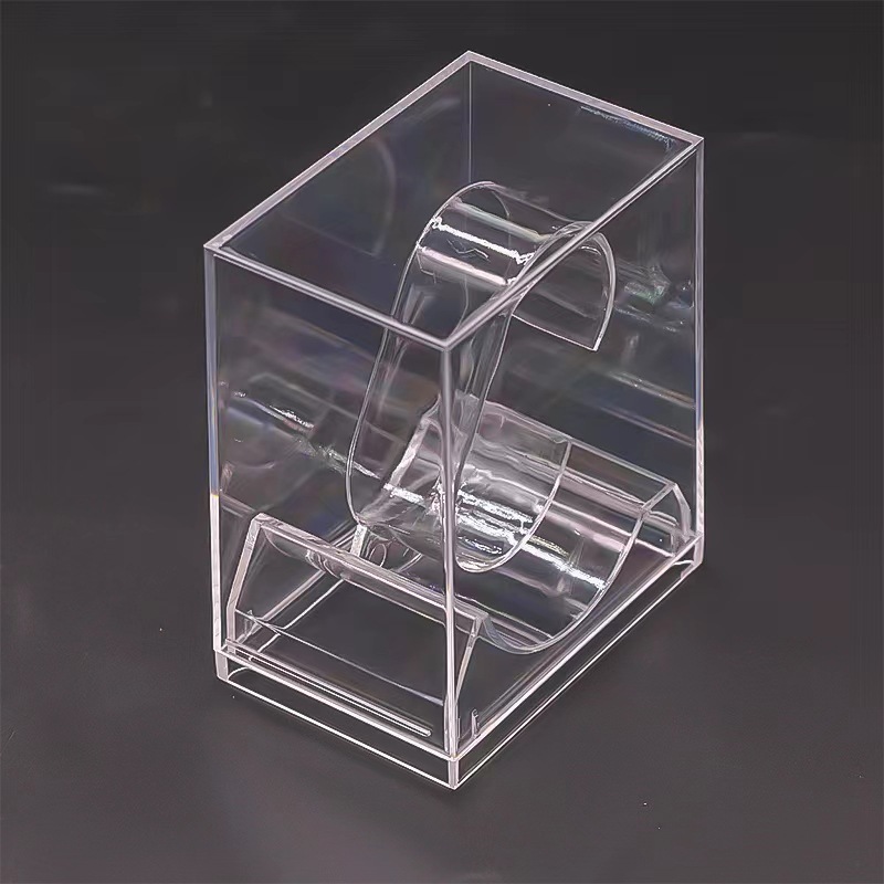 Transparent Smart Watch Plastic Packaging Box Ps Material Crystal Watch Box C Tray Jewelry Storage Box Factory E18