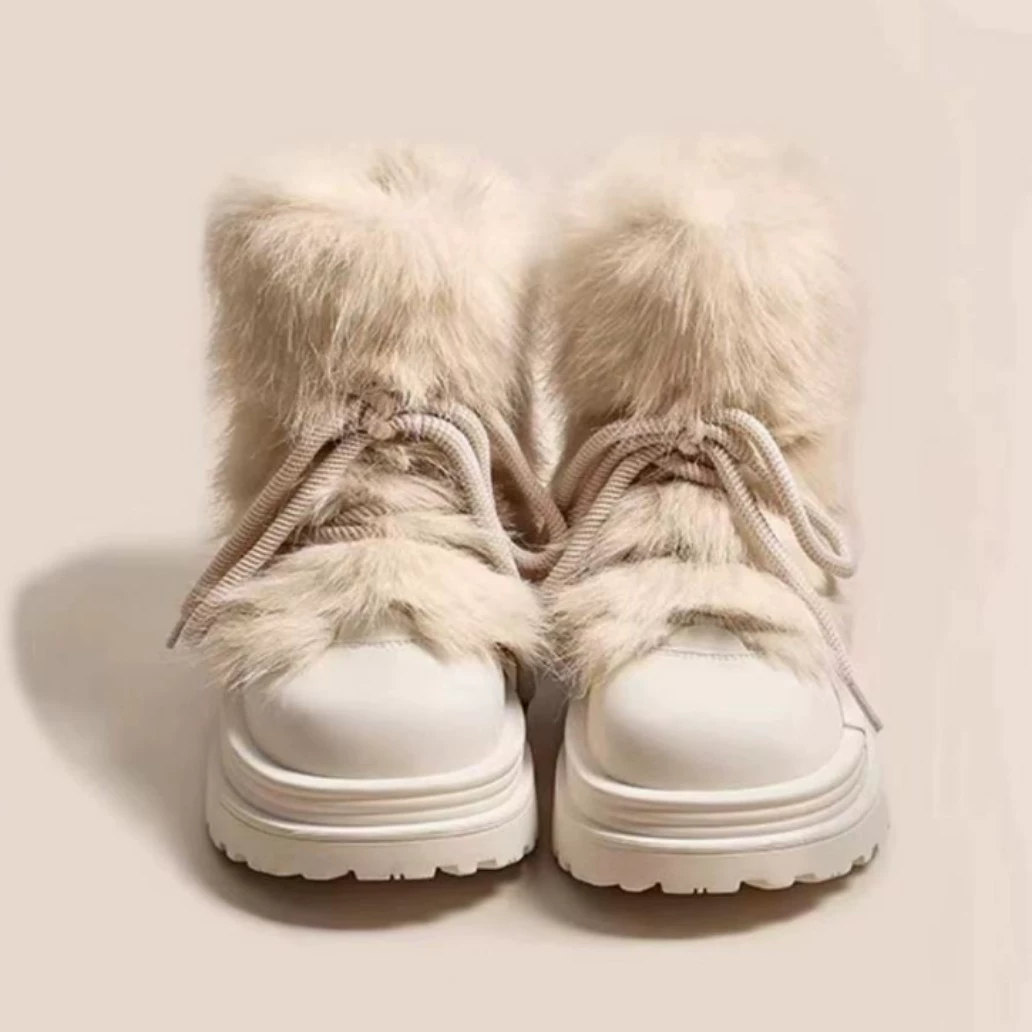 Новые модные, удобные, легкие, теплые зимние сапоги на толстой подошве с эффектом увеличения роста, с мехом и утолщенным флисом для женщин, коллекция Осень/Зима 2025