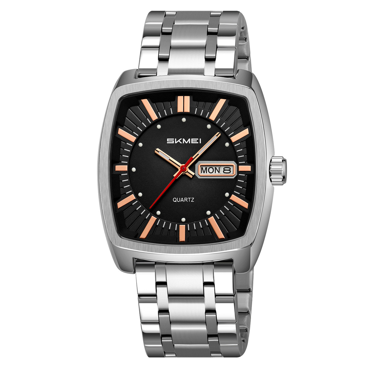Reloj de cuarzo de barril de vino día calendario multifuncional reloj de pulsera de hombre correa de acero negocio reloj de hombre al por mayor transfronterizo